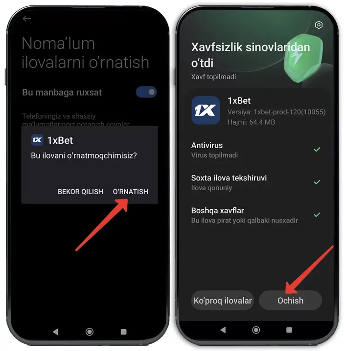 Stavka qilish dasturini telefonga yuklab olish